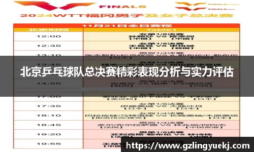 北京乒乓球队总决赛精彩表现分析与实力评估