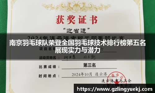 南京羽毛球队荣登全国羽毛球技术排行榜第五名展现实力与潜力