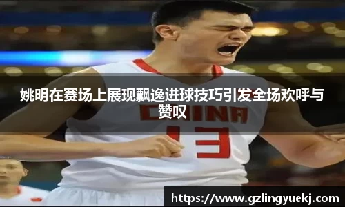 姚明在赛场上展现飘逸进球技巧引发全场欢呼与赞叹